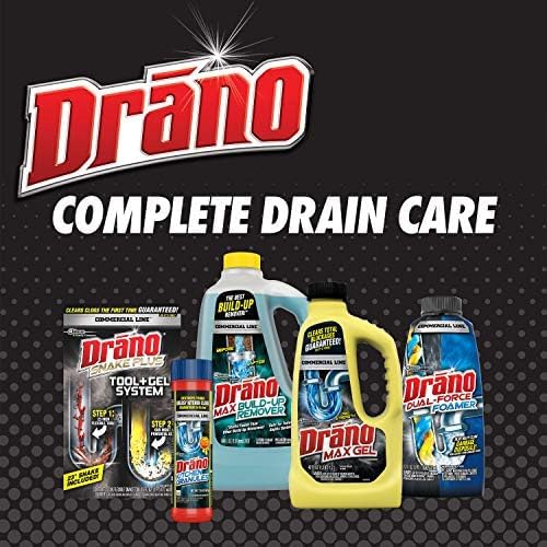 Drano Snake Plus Tool and Gel System, Drain Snake with Drain Clog Remover Gel, Unclogs and Removes Hair and Blockages