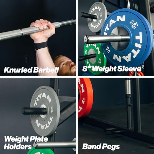 Titan Fitness Smith Machine, Counterbalanced Power Rack with Adjustable Safety Stops, Olympic Fixed Barbell Design, Multi-Grip Pull Up Bar