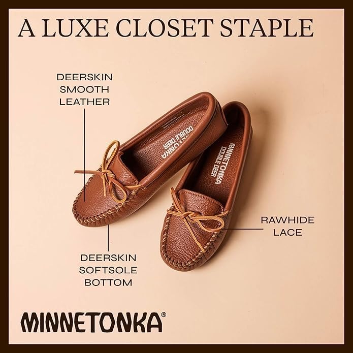 Minnetonka Women's Double Deerskin Softsole Moccasin