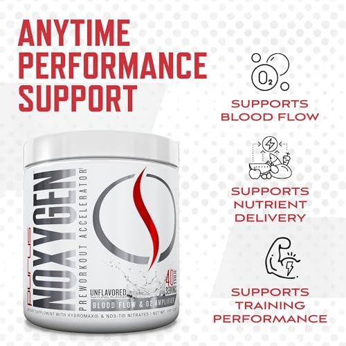 Purus Labs NOXygen Powder Pre-Workout Accelerator | Nitric Oxide Booster & Oxygen Amplifier | Hydromax Glycerol & NO3-T Nitrates | 40 Servings, Pack of 2 (Unflavored)