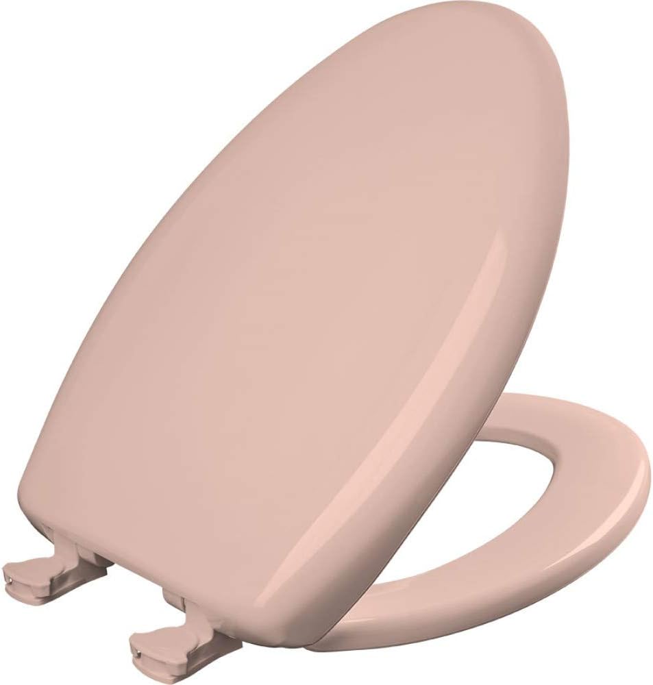 Bemis Classic Colors Slow Close Toilet Seat, Easy Clean Hinges and Durable Plastic Seat, Made in USA, Elongated, Black