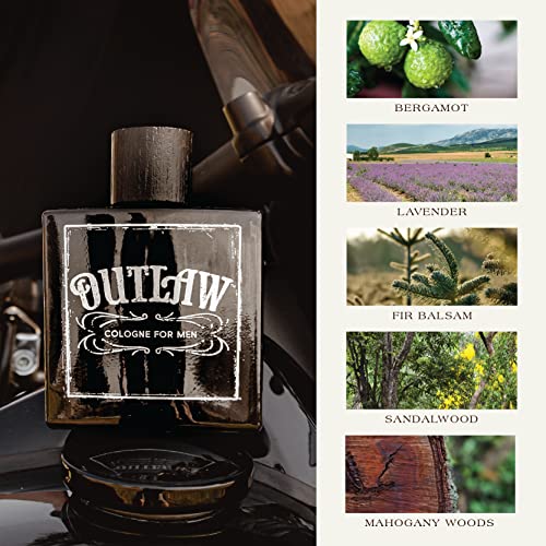 Tru Western Outlaw Men’s Cologne - Refreshing Bergamot, Lavender and Fir Balsam for a Sensual Aroma - 3.4 fl oz