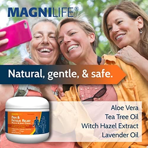 MagniLife Pain and Fatigue Relief Cream, 4 oz, Fast-Acting Relief for Fibromyalgia Symptoms, Muscle Aches & Joint Pain, Helps Relieve Soreness & Tenderness, Deep Penetrating Formula
