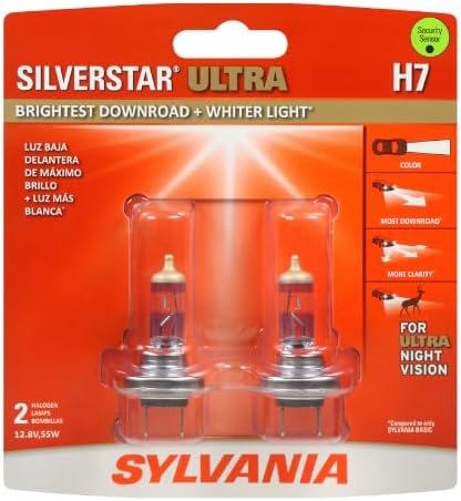 SYLVANIA - H7 SilverStar Ultra - High Performance Halogen Headlight Bulb, High Beam, Low Beam and Fog Replacement Bulb