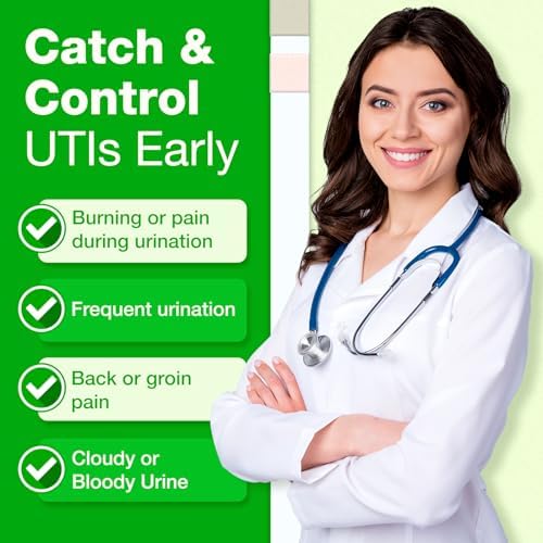 Easy@Home Urinary Tract Infection Test Strips 50 Individual Pack, Urine Test Strips for UTI Infections, Urinalysis Kit