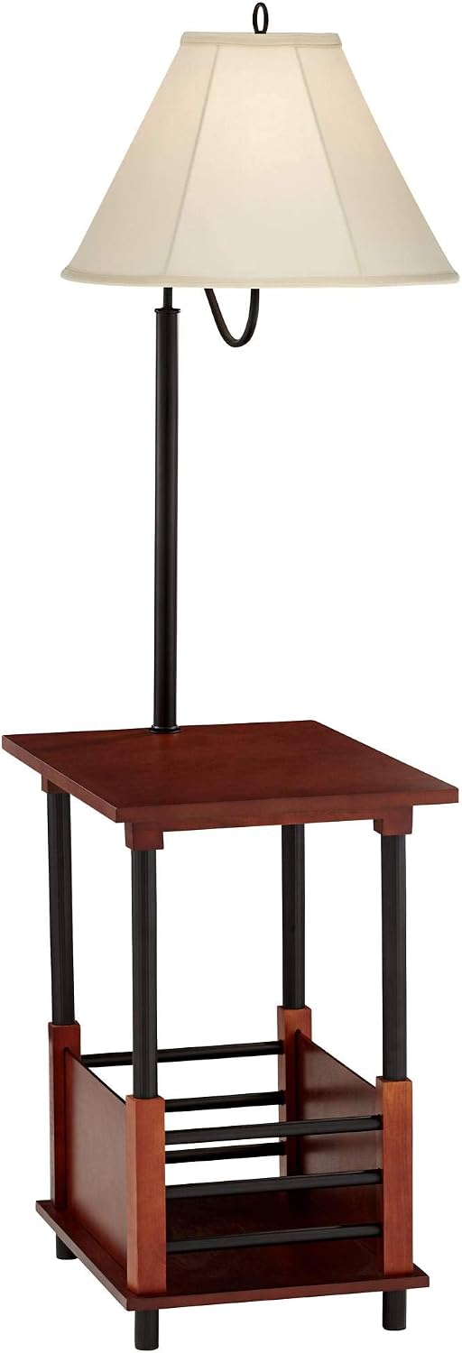Marville 55" Mission End Table Floor Lamps Set of 2 Living Room