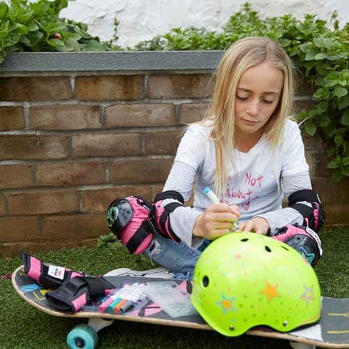Dry Erase Kids Helmet – Ideal for Bike, Skate, Scooter, in-Line Skating and Rollerblading