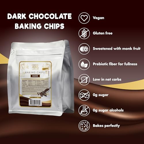 ChocZero Sugar Free Chocolate Chips, Milk Chocolate, 20 oz Bag