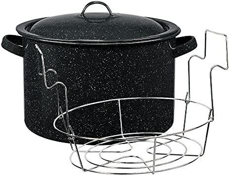 Granite Ware Covered Preserving Canner with Rack, 12-Quart