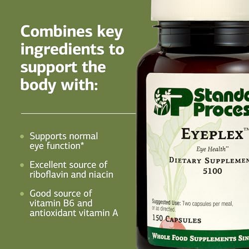 Standard Process Inc. Iplex - Whole Food Vascular Supplement, Eye Health and Eye Support with Shiitake Mushroom, Phosphoric Acid, Rice Bran