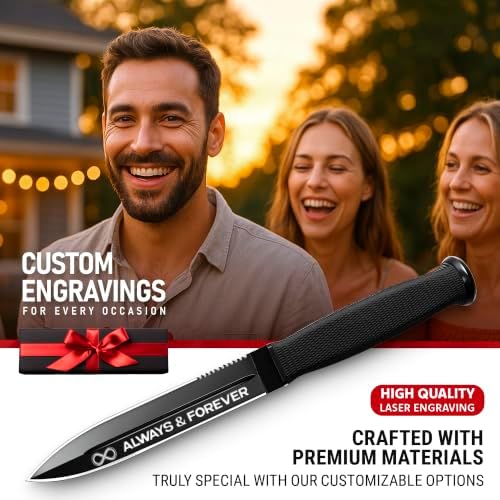 Hunting Knife with Sheath Survival Knives for Men - Best Tactical Camping Hunting Hiking Knife - Bushcraft Field Gear Accessories Tool - Fixed Blade