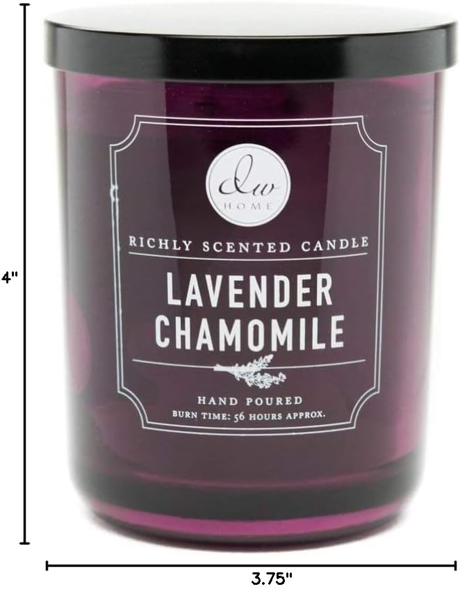 DW Home Relaxing Lavender Scented Candle for Home, 9 oz, 8.8 oz Candle Jar, Up to 33H Burn Time, Luxury Scented Candle for Relaxation, Gifting, Home Décor