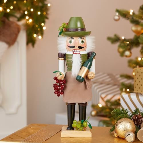 Kurt Adler 15-Inch Wooden Wine Grower Nutcracker