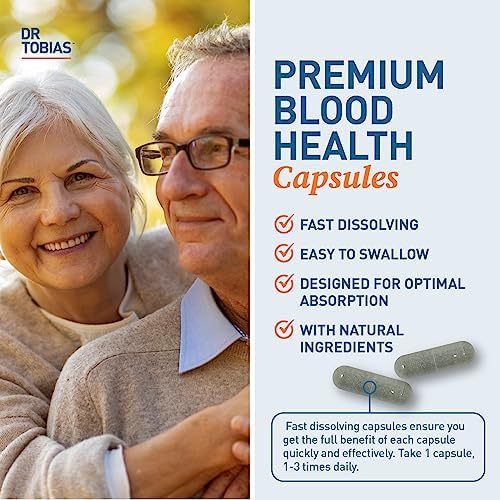 Dr. Tobias Blood Pressure Support Supplement 90 Capsules | Circulatory & Heart Health Support | Hawthorn + Hibiscus + Olive Leaf + Garlic | Vitamins