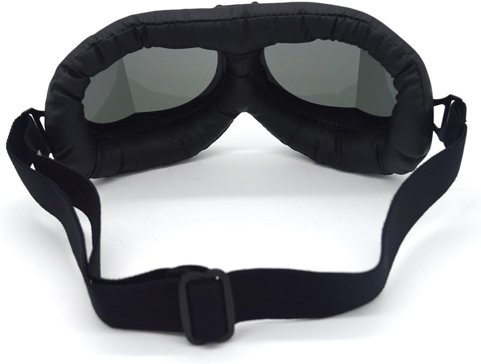 Motorcycle Goggles Anti Fog&Wind&Dust&Sand Aviator Pilot Motocross | Dirt Bike Atv Riding Goggles with Yellow Lens,Fit Over Glasses or Helmet
