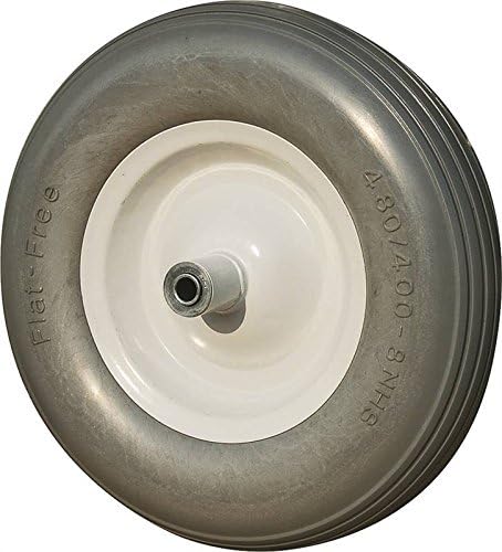 Rocky Mountain Goods Flat Free Wheelbarrow Wheel 16" - 500 lbs. Load Rating - for 6 & 8 Cubic ft. wheelbarrows Including Jackson, True Temper, Ames