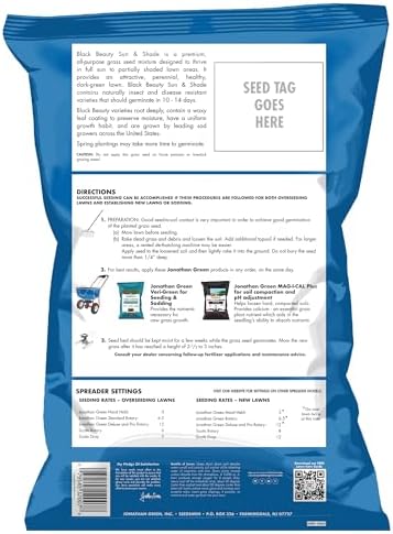 Jonathan Green (12005) Black Beauty Sun & Shade Grass Seed - Cool Season Lawn Seed (7 lb)