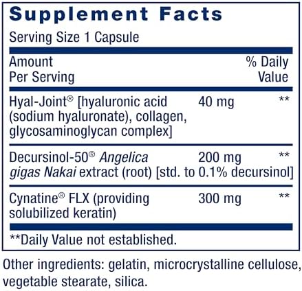 Life Extension Fast-Acting Joint Formula, 30 Capsules | With Keratin, Korean Angelica & Hyaluronic Acid, Joint Health Support, Non-GMO & Gluten-Free