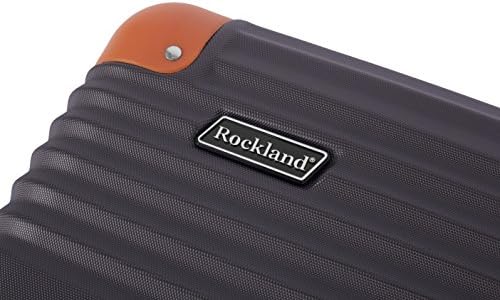 Rockland Berlin Hardside 3 Piece Expandable Spinner Wheel Luggage Set, (20"/24"/28"), Black