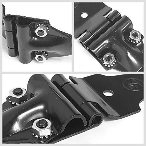 6 Set x Transglobal Mild Steel Roll Up End Hinge (Black)+Nylon Roller (2.00") Works with Freight Trailer Truck Roll Up Door (TG-1209-A, TG-3228)
