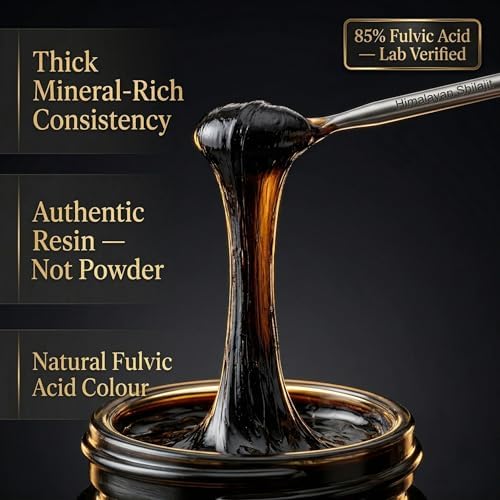 Gold Grade Himalayan Shilajit Resin For Men & Women | 500MG Max Potency | Lab Tested 100% Organic Shilajit With 85+ Trace Minerals & Fulvic Acid For