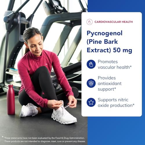 Pure Encapsulations Pycnogenol (Pine Bark Extract) 50 mg | Hypoallergenic Supplement to Support Cognitive Function and Cardiovascular Health* | 60 Capsules | 50 mg, Hypoallergenic Supplement to Support Cognitive Function and Cardiovascular Health*