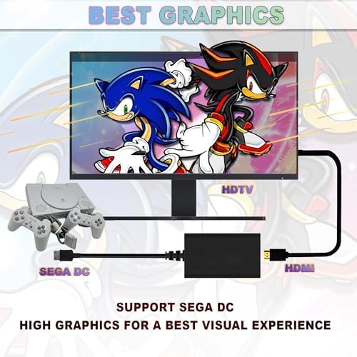 HD Cable for Dreamcast Console, Sega Dreamcast HD Converter, HD Link Cable for Sega Dreamcast [Sega DC]