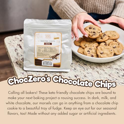 ChocZero Sugar Free Chocolate Chips, Milk Chocolate, 20 oz Bag
