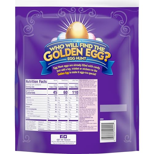 Wonka Golden Egg Plastic Egg Hunt Mix, Candy Variety Pack Prefilled Easter Eggs, Pack of 12