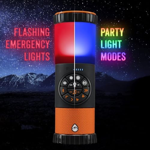 ECOXGEAR EcoLantern: Indoor/Outdoor Portable Bluetooth Speaker, 88dB Loud, IP67 Waterproof, with 360 Degree Sound and Party Lights