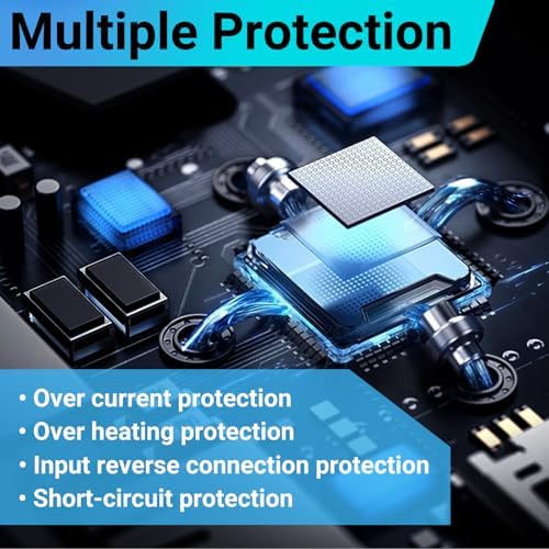 DROK 12V to 6V Step Down Converter, DC 11-32V to 6V 3A Buck Converter, 24V 12V DC Power Supply Voltage Regulator for Vehicle Car Truck RV Solar Panels