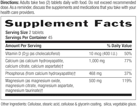 Country Life Target-Mins Calcium Magnesium with Vitamin D, 240 Capsules | 1,000 mg calcium, 500 mg magnesium and 10 mcg vitamin D per serving for bone health and calcium absorption