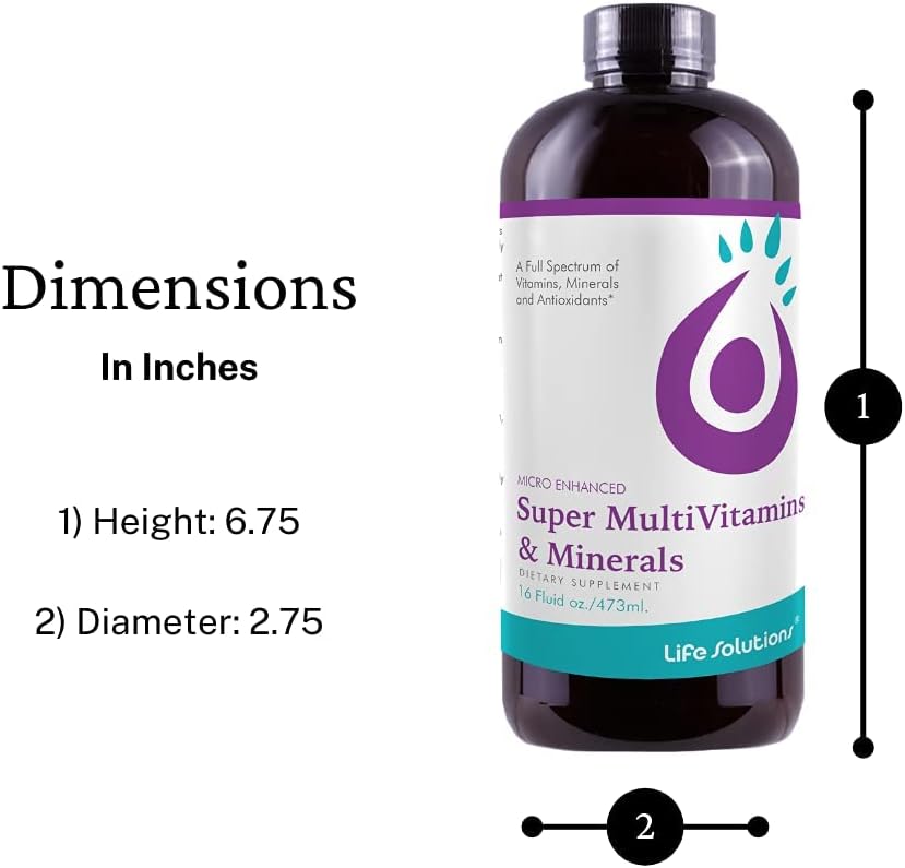 Liquid Super Multivitamin and Minerals, 16 oz | Premium Vitamins for Enhanced Absorption, Daily Supplement for Optimal Health and Wellness