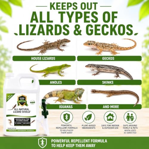 Natural Armor Lizard & Gecko Repellent - 1 Gallon (128 oz) w/Sprayer