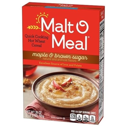 Malt-O-Meal Maple And Brown Sugar - Hot Cereals, 28 Ounce -- 12 per case.