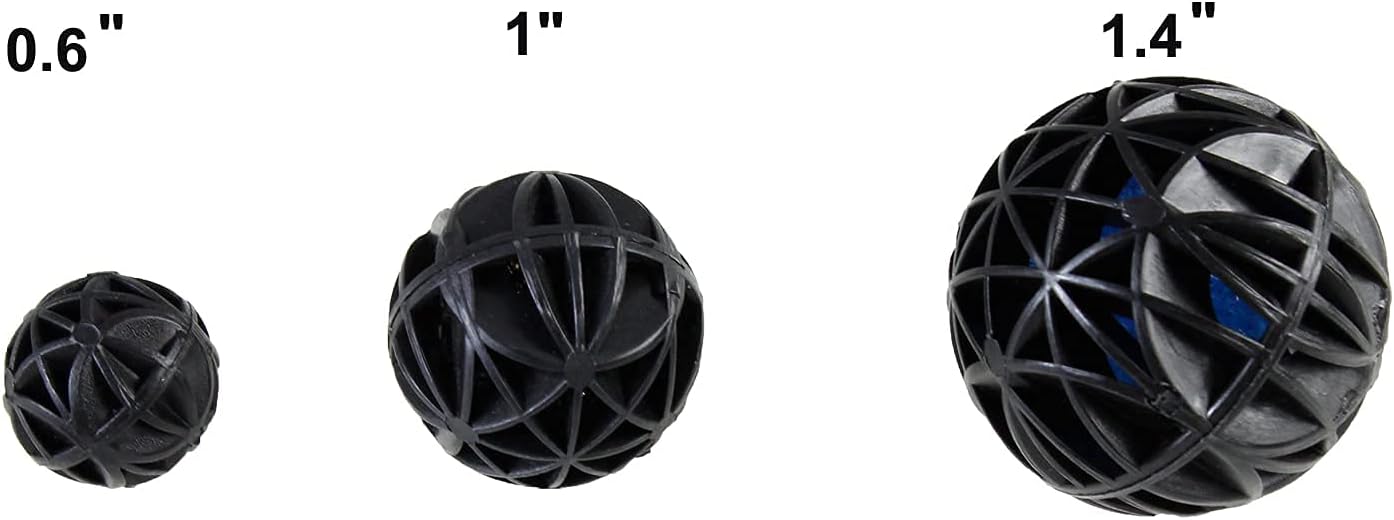AQUANEAT Aquarium 1" Bio Balls 100pcs for Fish Tank Pond Canister Filter Media