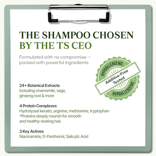 TS Natural All New TS Shampoo | Korean Shampoo for Sensitive Scalp | Hair & Scalp Care with Salicylic Acid and Natural Ingredients | Sulfate-Free