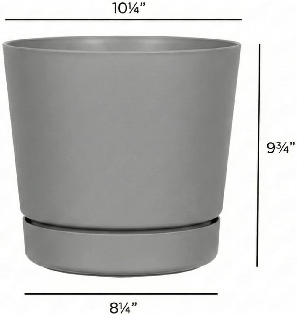 Novelty Majestic Full Depth Round Cylinder Pot, Glossy White, 8-Inch (10082)