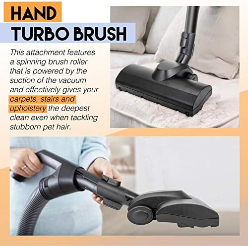 Miele Turbo Head Cleaner, Hand Attachment and Floor Tool Accessory for Carpet and Area Rugs.