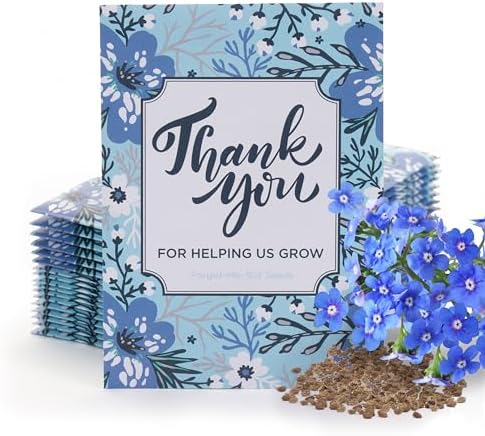 Bentley Thank You Packet - Sunflower Seeds - Pack of 25 - Perfect Eco-Friendly Thank You Gift - Non GMO