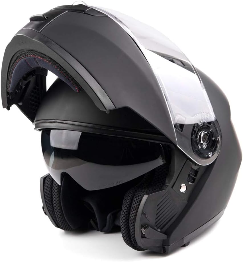 Adult Modular Motorcycle Helmet DOT w/Retractable Sunglass Full Face Flip-up Typhoon TH158