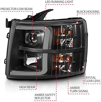 ANZO USA 111480 Projector Headlamps Fits Chevrolet Silverado 1500