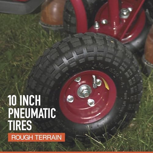 Ironton Rolling Garden Seat with Turnbar | Yard and acreage maintenance, Lawn and garden use, Durable outdoor operation, Easy setup