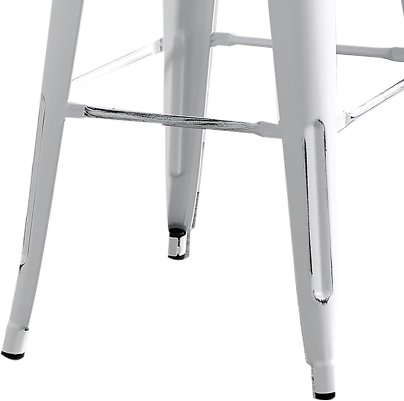 AC Pacific 30” Metal Barstool Set of 2 – Country Rustic Style with Low Back, Lightweight & Sturdy Build, Easy Assembly – Matte Black