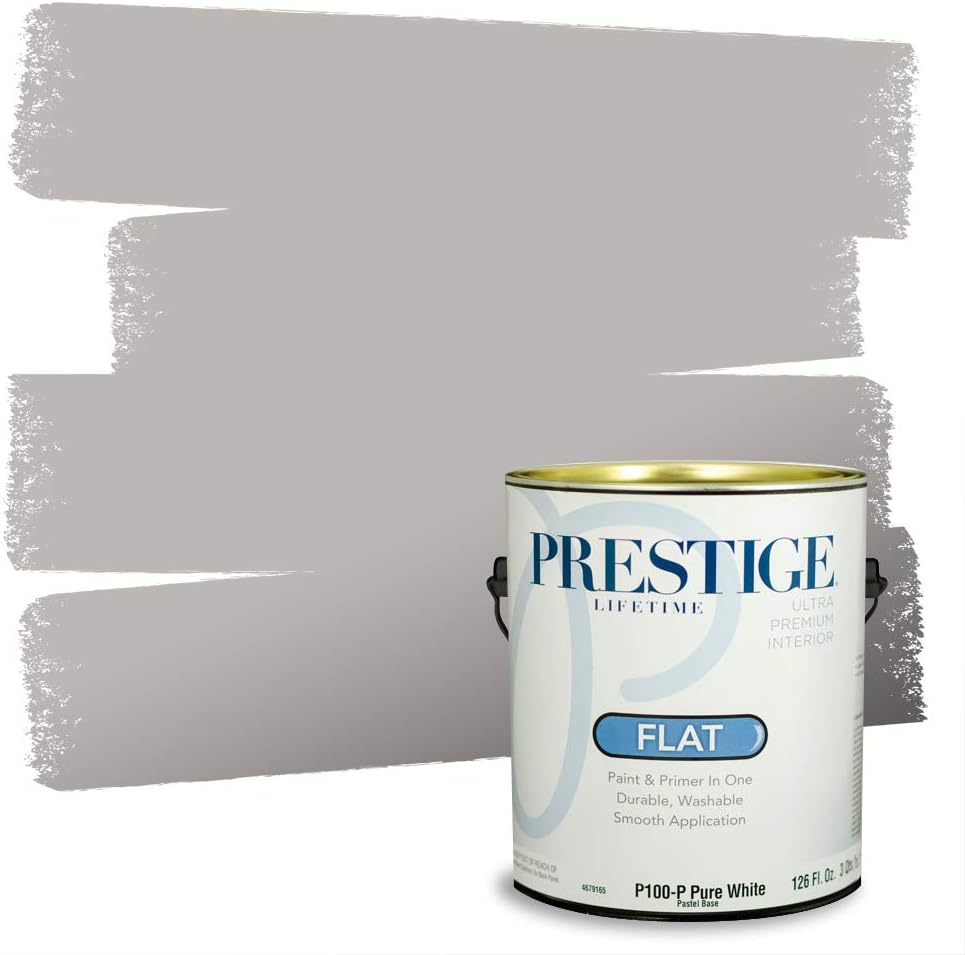 PRESTIGE Paints Exterior Paint and Primer In One, 1-Gallon, Satin, Comparable Match of Sherwin Williams* Socialite*