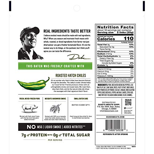 Duke's Pork Hot & Spicy Smoked Shorty Sausages, 16 oz.