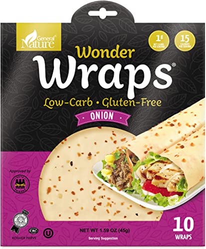 Wonder Wraps -Original- Low Carb Keto Tortillas | Non-GMO Kosher Low Calorie Burrito Wraps | Delicious Gluten Free, Soy Free, Nut Free