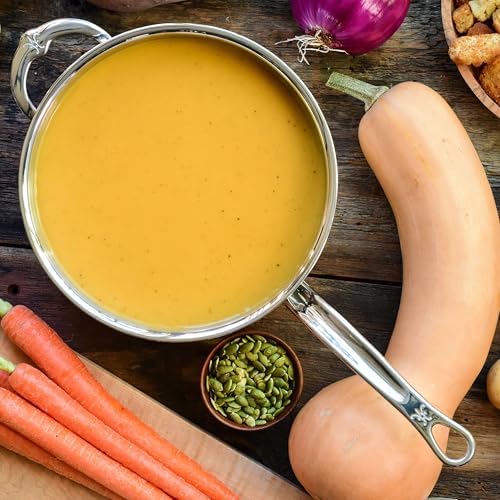 Hestan ProBond Forged - Professional Clad Stainless Steel Sauce Pan with Helper Handle, 4 Quart, Induction Compatible