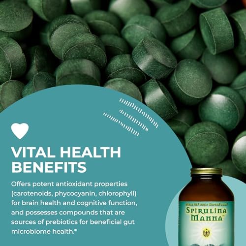HEALTHFORCE SUPERFOODS Spirulina Manna - Capsules - 450 Vegan Capsules