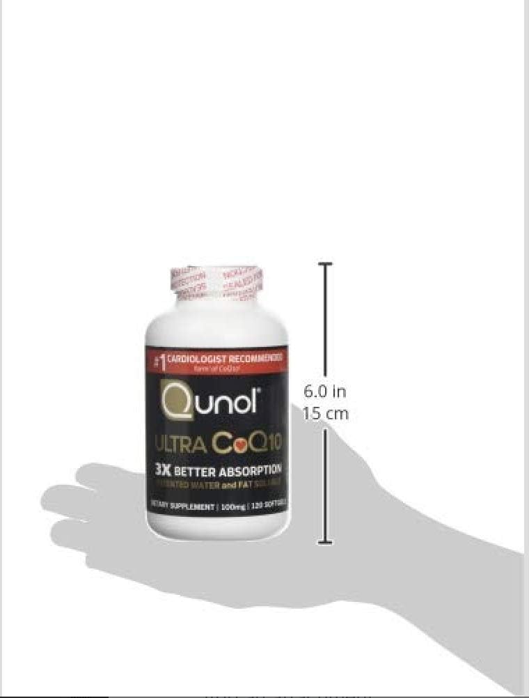 Qunol Ultra CoQ10 100mg, 3X Better Absorption, Antioxidant, 120 Softgels | #1 Cardiologist Recommended Supplement for Heart Health, Coenzyme Q10 Supplement to support Vascular Health & Cellular Energy